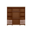 Ver imagem 5 de Roupeiro Vivacce 4 Portas e 4 Gavetas - Nogueira Cappuccino - Albatroz