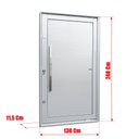 Ver imagem 2 de Porta Pivotante Alumínio Lambril c/Puxador Esq. Elite Branco 240x130 Brimak
