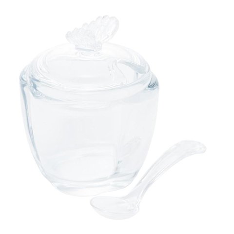 Açucareiro Wolff Vidro C/ Colher Butterfly 29273