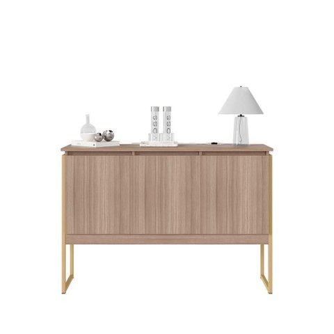 Buffet Verona Cadiz 3 Portas MDP e Aço Dourado Casah