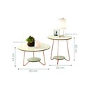 Ver imagem 2 de Jogo de Mesa Centro e Lateral Home Off White Freijo