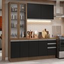 Ver imagem 1 de Armário de Cozinha Completa 190cm Glamy Madesa Rustic Preto