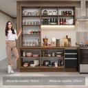 Ver mais imagens de Armário de Cozinha Completa 190cm Glamy Madesa Rustic Preto