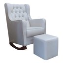 Ver imagem 1 de Cadeira Amamentação Cru Puff Linho com Balanço Bebe