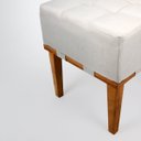 Ver imagem 5 de Puff Quadrado Descanso Dos Pés Para Sala Detalhe Reto Linho - Bege Claro