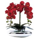 Ver imagem 1 de Arranjo Flores Realistas 4 Flores 3d Vermelhas Vaso Grande