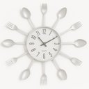 Ver imagem 4 de Relogio Parede Cozinha Talheres Estilo Retro Decorativo Branco Moderno Colher Garfo Elegante