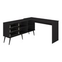 Ver imagem 3 de Mesa Profissional para Manicure em L com 3 Gavetas Jady Multimóveis Mp6043 Preto
