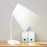 Luminária de Mesa Trabalho Escritório Home Office Led Usb:Branco - 4
