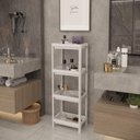 Ver imagem 5 de Estante Geo Multiuso Organizador Compacto 4 Prateleiras 112cm - Branco