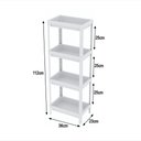 Ver imagem 3 de Estante Geo Multiuso Organizador Compacto 4 Prateleiras 112cm - Branco
