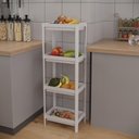 Ver imagem 1 de Estante Geo Multiuso Organizador Compacto 4 Prateleiras 112cm - Branco