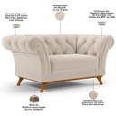 Ver imagem 7 de Sofá 2 Lugares Império 150cm D02 Bouclê Creme B-54
