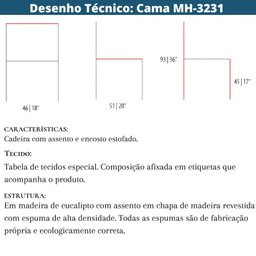 Cadeira Mh-3240 Herval Madeira Maciça Amêndoa Assento Estofado em Linho Cinza C - 4