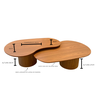 Conjunto de Mesas de Centro Organica 90x60x44cm Madeira Freijó - 2