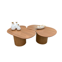 Ver imagem 3 de Conjunto de Mesas de Centro Organica 90x60x44cm Madeira Freijó