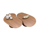 Ver imagem 4 de Conjunto de Mesas de Centro Organica 90x60x44cm Madeira Freijó