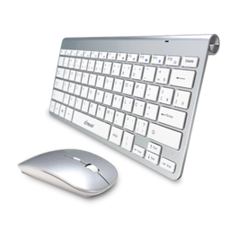 KIT TECLADO MOUSE SEM FIO DESIGN FINO ABNT2 PC NOTEBOOK HK8850 PRATA XTRAD - 2