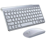 KIT TECLADO MOUSE SEM FIO DESIGN FINO ABNT2 PC NOTEBOOK HK8850 PRATA XTRAD - 3