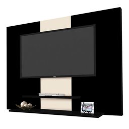 Painel Suspenso para TV até 42 Pol. 120cm 2 Prateleiras Don Flex Black/Pérola - Moveis Primus - 1 Painel Suspenso para TV até 42 Pol. 120cm 2 Prateleiras Don Flex Black/Pérola - Moveis Primus - 1