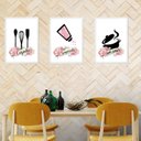 Ver imagem 2 de Kit 3 Quadros Decorativos Cozinha Temperada 24x18cm:moldura Preta