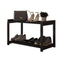 Ver imagem 1 de Sapateira Isis Organizador Multiuso 2 Andares Estilo Industrial - Preto/preto