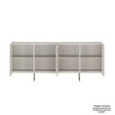 Ver imagem 4 de Buffet Aparador 100% MDF 4 Portas Frisado 180cm Pés em Metal Champanhe Luna
