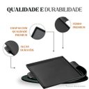 Ver imagem 2 de Chapa Petisco Quadrada Ferro 24x24x1,5cm Alça Ferro – Panela Mineira