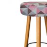 Kit 08 Banqueta Alta Lia Para Pé Palito Castanho Triângulo Rose - 4