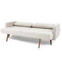 Ver imagem 3 de Sofá-cama 3 Lugares MH-1605 Herval com USB Linho Bege C