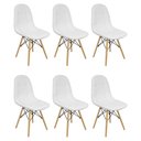 Ver imagem 1 de Kit 6 Cadeiras Charles Eames Botonê Eiffel Estofada Branca