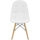 Ver imagem 3 de Kit 6 Cadeiras Charles Eames Botonê Eiffel Estofada Branca