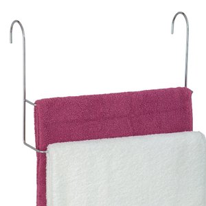 Porta Toalha Duplo Toalheiro Cromado Suporte para Box Sem Furo