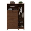 Ver imagem 2 de Cômoda Sapateira Imperial 1 Porta 5 Gavetas Jacarandá Fosco - Zanzini