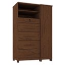 Ver imagem 1 de Cômoda Sapateira Imperial 1 Porta 5 Gavetas Jacarandá Fosco - Zanzini