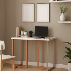 Mesa para Computador Escrivaninha Off/cobre Mali Pequena 76cm Estilo Industrial