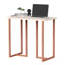 Ver imagem 4 de Mesa para Computador Escrivaninha Off/cobre Mali Pequena 76cm Estilo Industrial