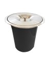 Ver imagem 1 de Kit Lixeira Embutir 5l Inox Escovado + Dosador Inox Escovado