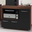 Ver imagem 2 de Balcao Multiuso 3 Portas 114cm 9480 Savana Preto Mobbs