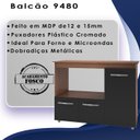 Ver imagem 3 de Balcao Multiuso 3 Portas 114cm 9480 Savana Preto Mobbs