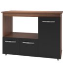 Ver imagem 1 de Balcao Multiuso 3 Portas 114cm 9480 Savana Preto Mobbs
