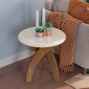 Ver imagem 1 de Mesa Apoio para Sala de Jantar Jade Marrom Cinamomo/Off White