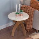 Ver imagem 1 de Mesa de Apoio Jade Artely Cinamomo/ Off White