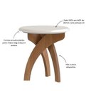 Ver imagem 5 de Mesa de Apoio Jade Artely Cinamomo/ Off White