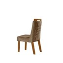 Ver imagem 6 de Conjunto Sala de Jantar Mesa com Tampo de Vidro 6 Cadeiras Atena Marrom/Castanho Cinamomo/Pena Caramelo/Off White