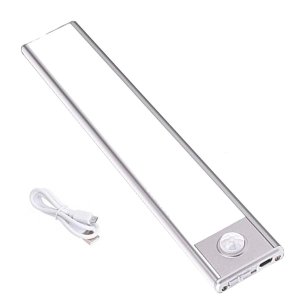 Luminaria Led 3 Tons Sensor Presença Movimento 3 Modos Usb Bateria Corredor Sala Quarto Cozinha Arma