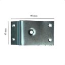 Ver imagem 6 de Kit 12 Chapinha Chapa Base Pés Palito Inclinada Metal Zincado Rosca 5/16 - Arkell