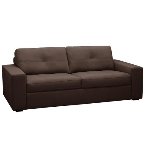 Sofá 2 Lugares para Sala de Estar Living 150cm Vienne L06 Couro Marrom Café - Lyam Decor