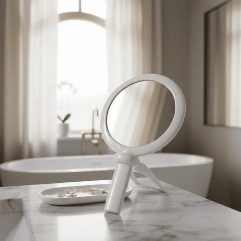 Espelho de Aumento Dupla-face para Maquiagem Beauté - Branco