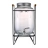 Suqueira de Vidro 5 Litros com Suporte de Metal – Dispensador Retro de Luxo para Agua e Suco - 1